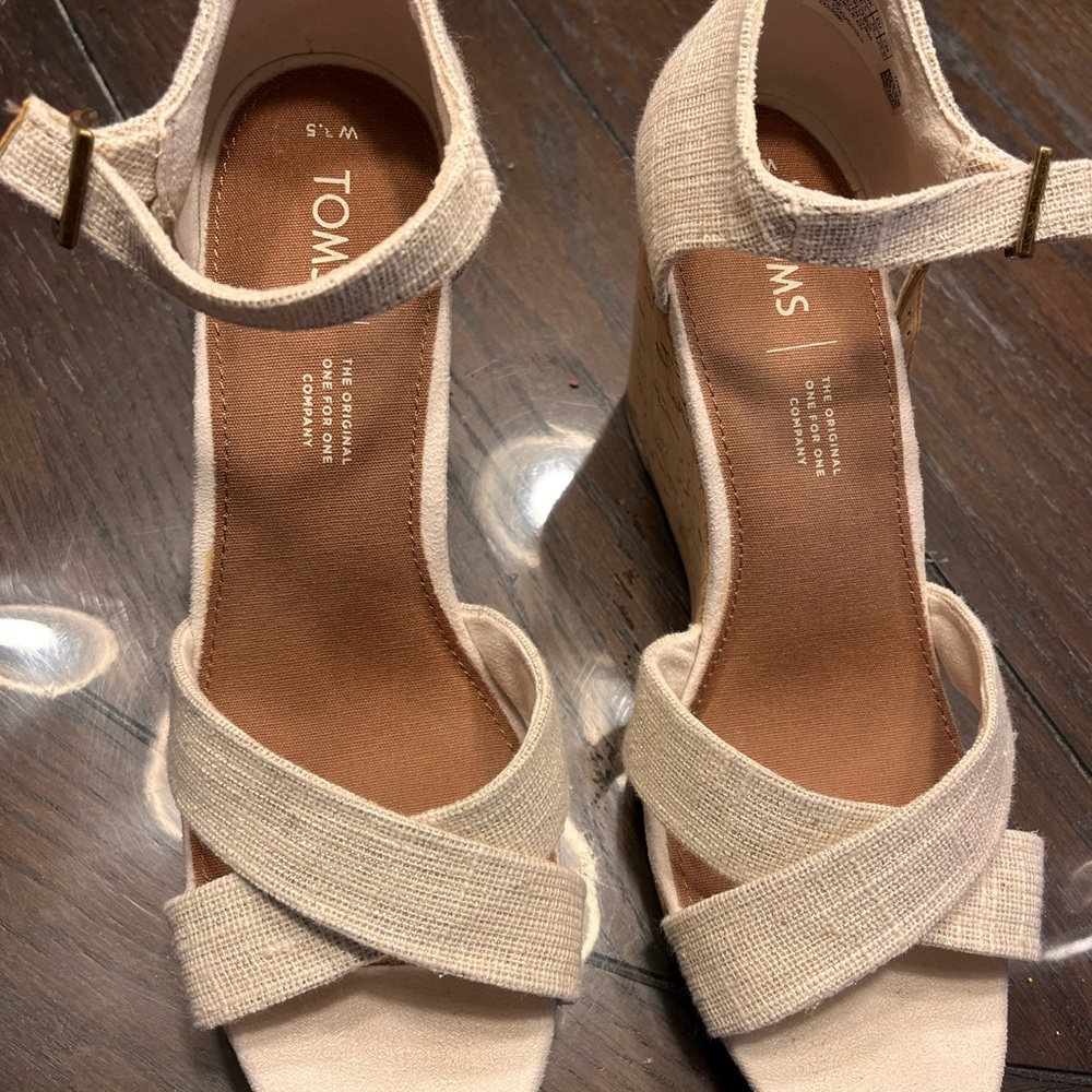Toms Sandals, worn once!